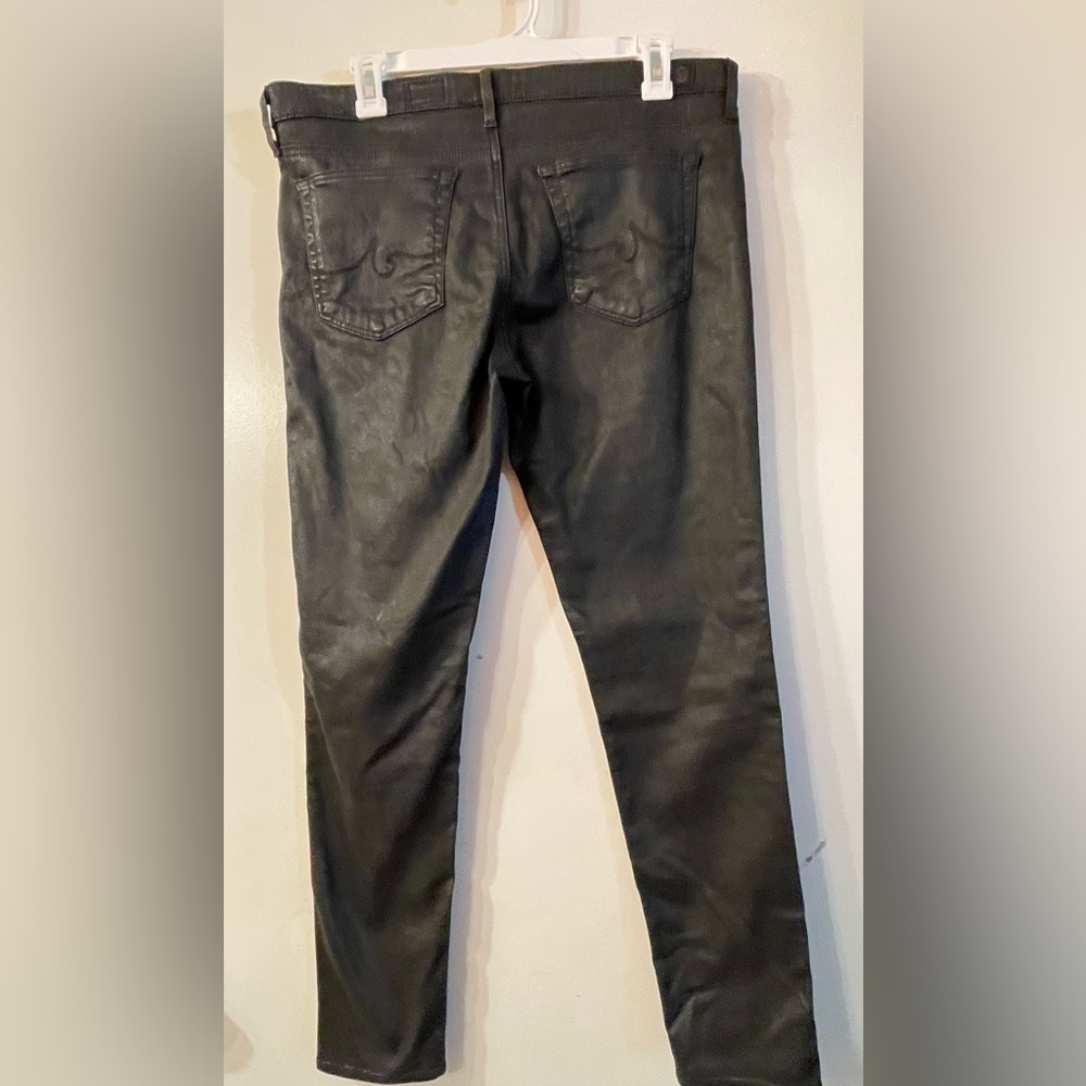 AG Adriano Goldschmied NWT The Legging Super Skinny Ankle coated black jeans - Picture 10 of 10